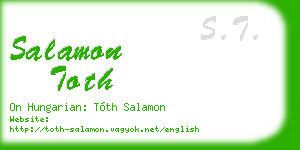 salamon toth business card